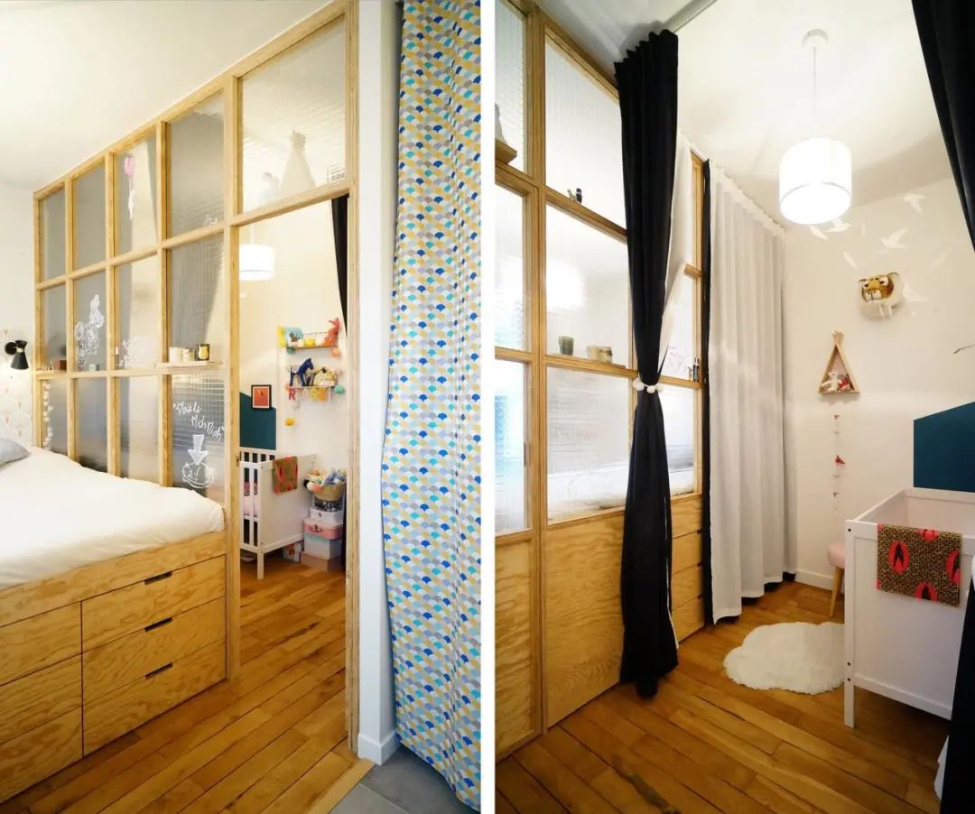 艺术涂料房屋改造案例效果图：52㎡小户型三口之家