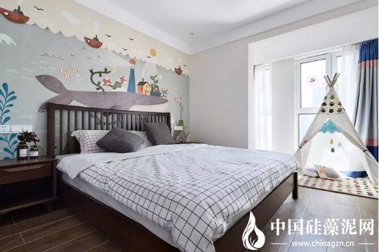 卧室装修加上硅藻泥，不怕污染做个好梦